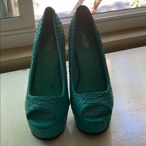 Turquoise heels